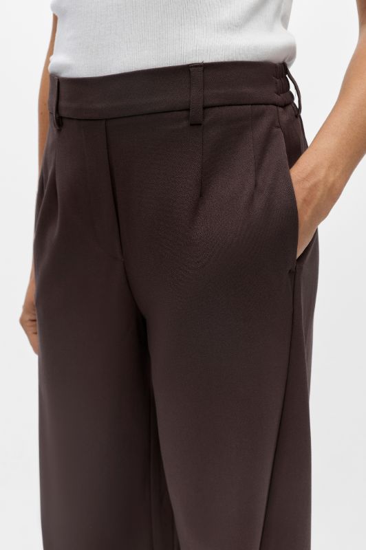 Object Lisa barrel pant mørkebrun L32 I Dresslab