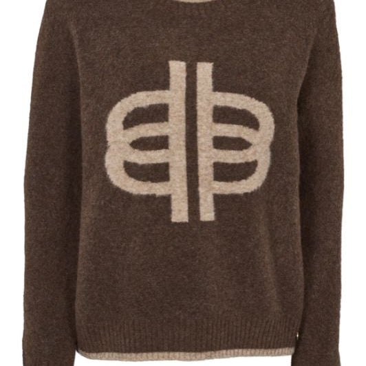 Prepair Babara Knit | Striktrøje i brun med logo