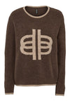 Prepair Babara Knit | Striktrøje i brun med logo