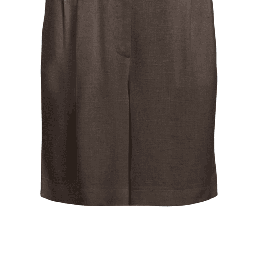Object Sanne chokoladebrun shorts i hørmix I Dresslab