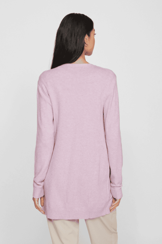 VILA Viril Cardigan kort | Lækker blød strikcardigan i rosa |