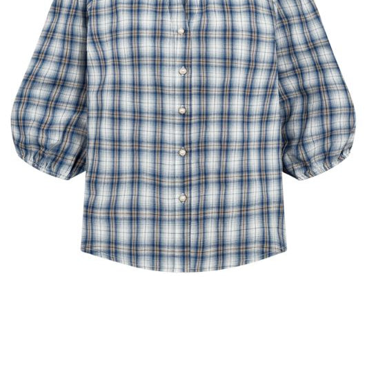 Freequent Mika babyblue ternet skjorte I Dresslab