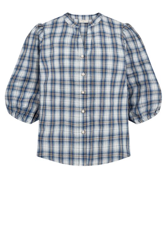 Freequent Mika babyblue ternet skjorte I Dresslab