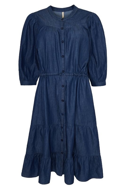 Ofelia Kuma kjole | Denimkjole med snøre i taljen