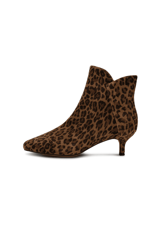 Shoe the Bear Saga Zip | Ruskindsstøvle | Leopard print med lille hæl