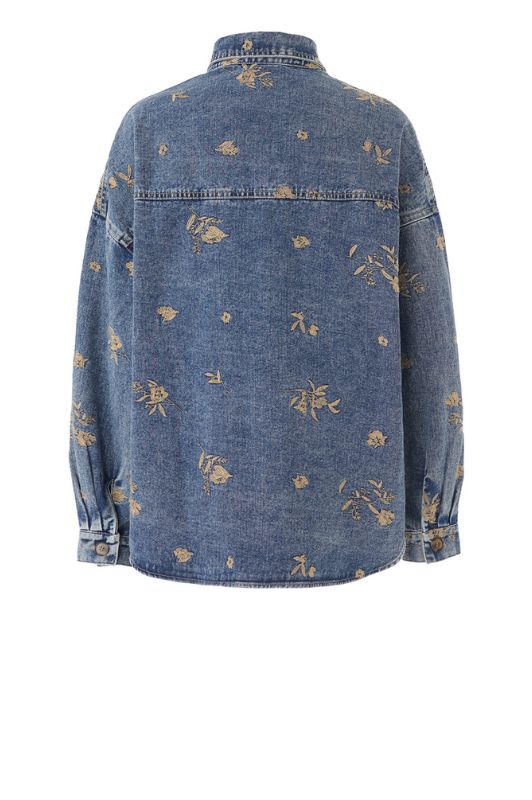 Luxzuz Allydia shirt I Denimskjorte med print
