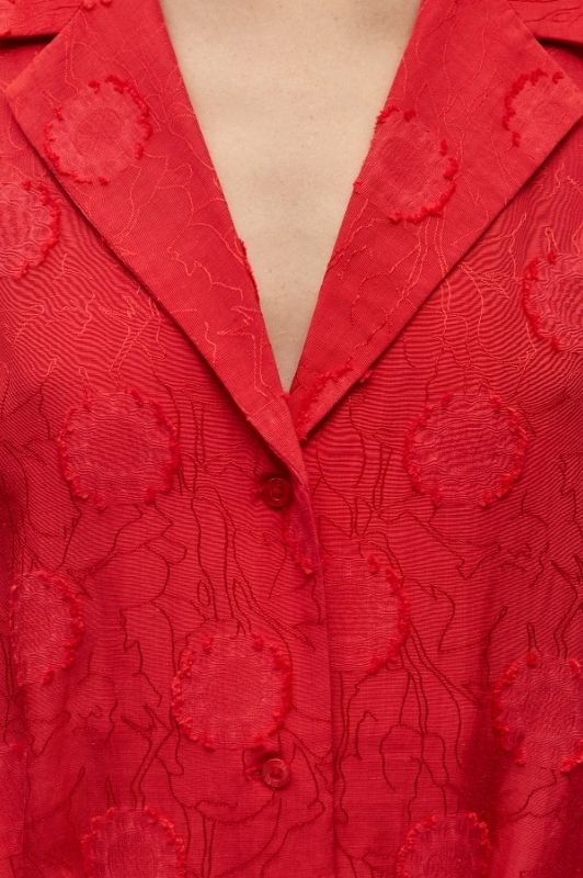 Object Suki dress I Rød broderie anglaise kjole