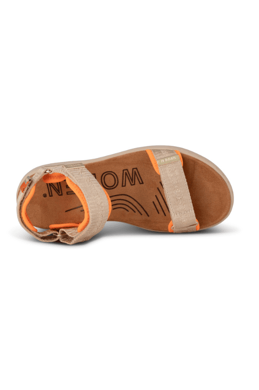 Woden Line sandal | Heritage coffee cream Natural Soft sål