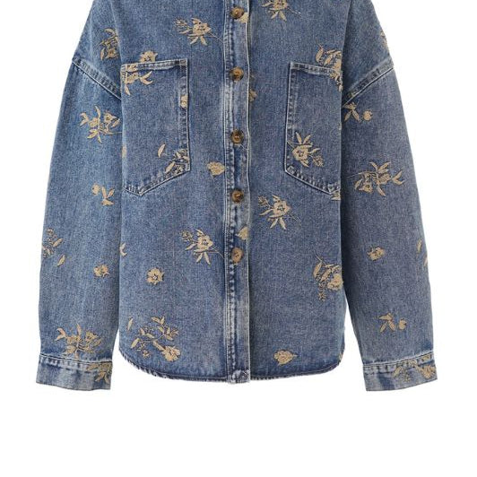 Luxzuz Allydia shirt I Denimskjorte med print