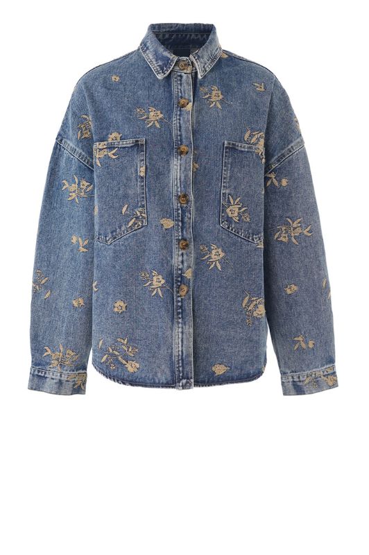 Luxzuz Allydia shirt I Denimskjorte med print