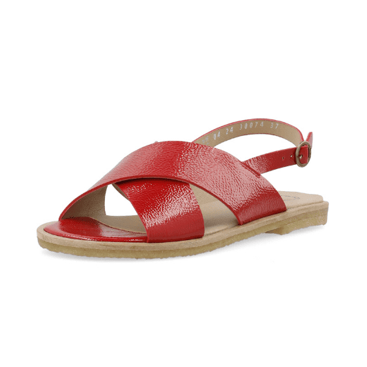Cashott Casgitta Cross skind sandal I Red lak