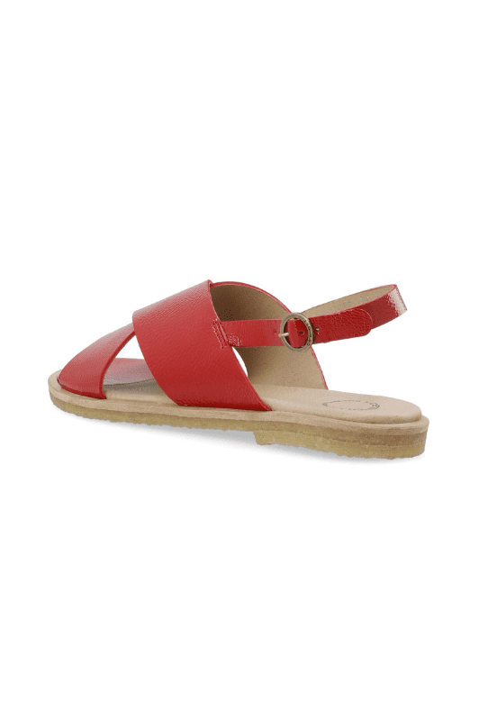 Cashott Casgitta Cross skind sandal I Red lak