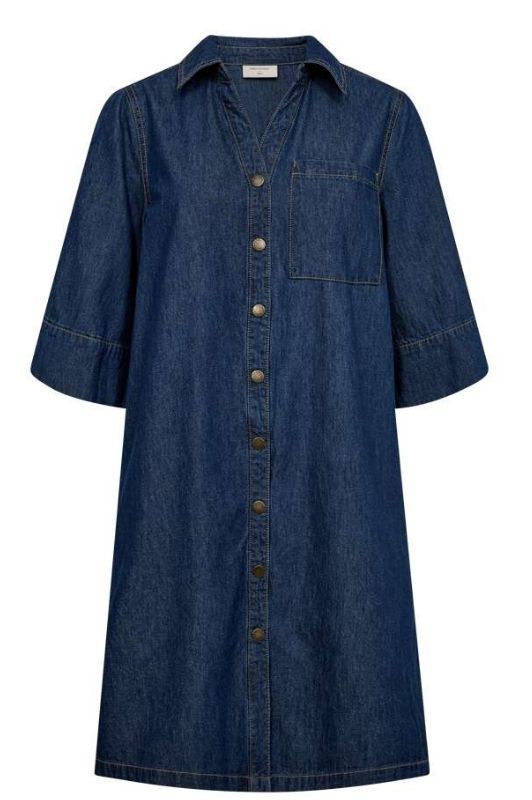 FreeQuent Lisea dress | Mørkeblå denimkjole med lommer