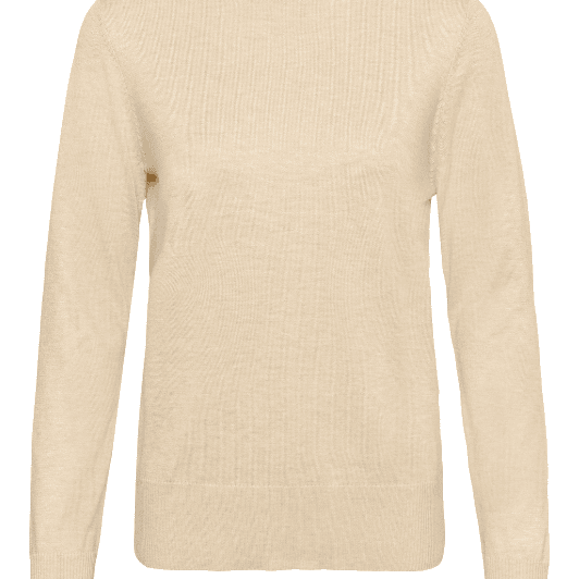 Saint Tropez Mila strik | Rullekrave pullover i sandmelange