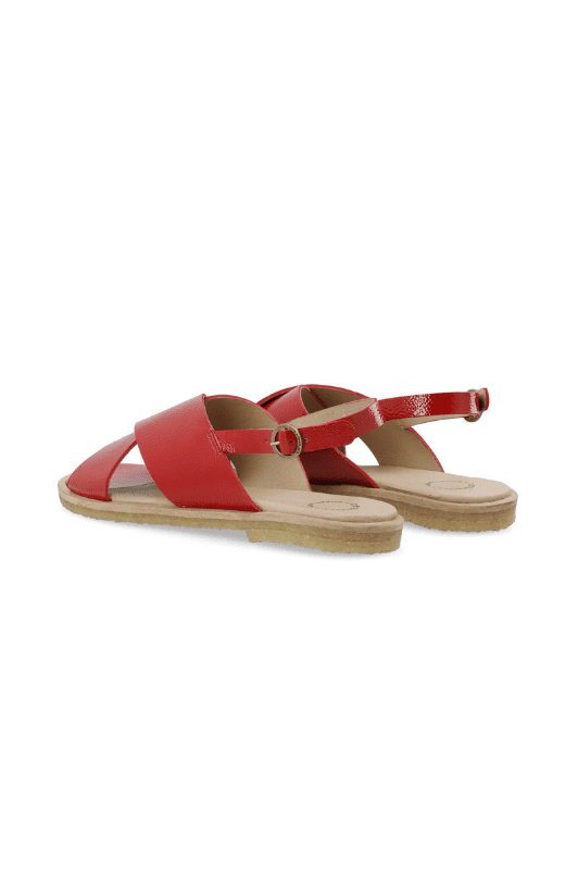 Cashott Casgitta Cross skind sandal I Red lak