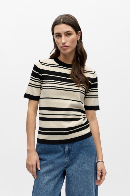 Object Jester new knit s/s top i sort strib I Dresslab