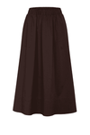 La Rouge Vilma skirt nederdel | Poplin nederdel mørkebrun