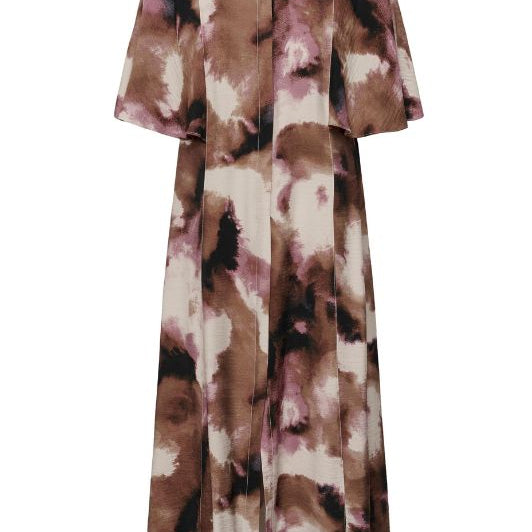 Karen By Simonsen Frigg Dress | Rosa printet kjole I Dresslab