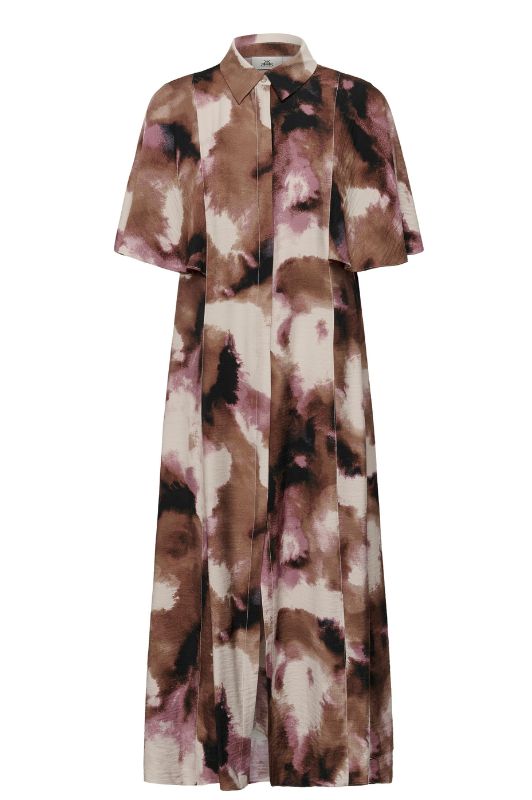 Karen By Simonsen Frigg Dress | Rosa printet kjole I Dresslab