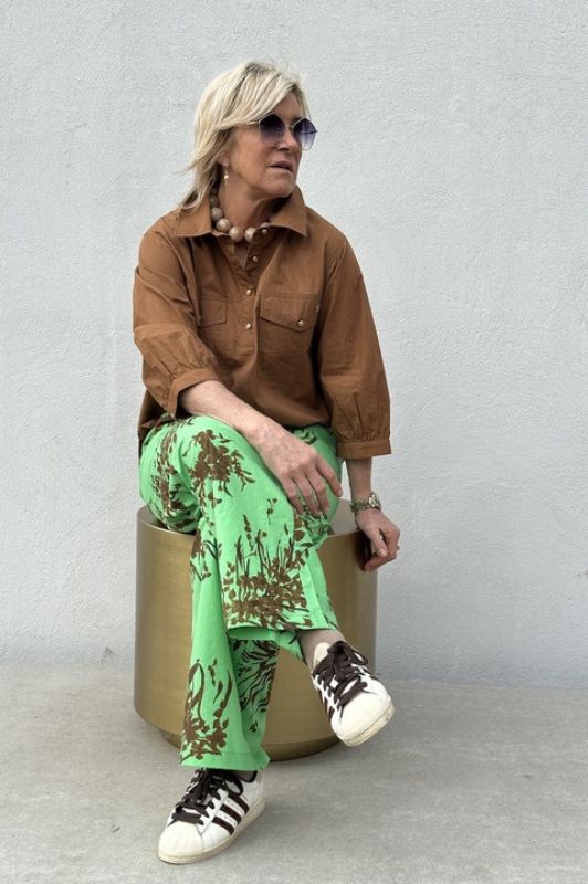 Gaspar Honolulu blomsterbuks | Grøn print I Dresslab