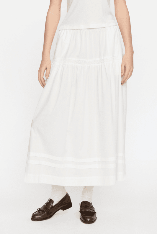 Soft Rebels Felicity skirt | Hvid poplin skirt