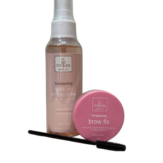 Miqura make up sæt I Setting spray + brow fix
