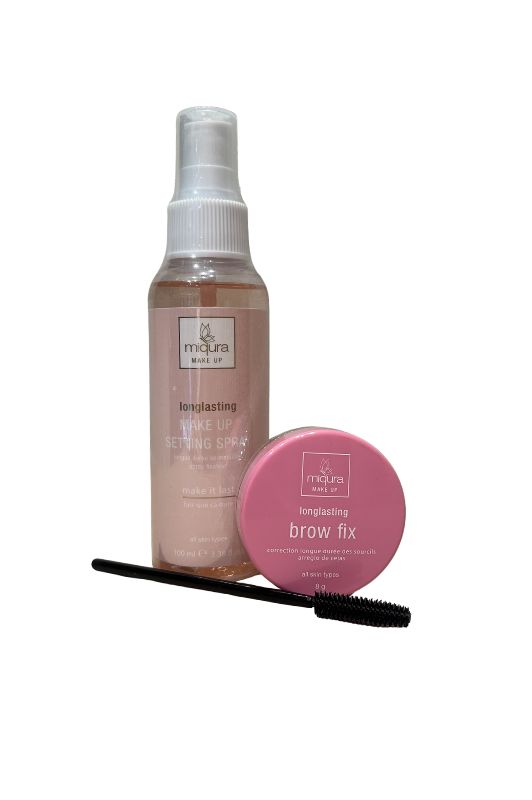 Miqura make up sæt I Setting spray + brow fix