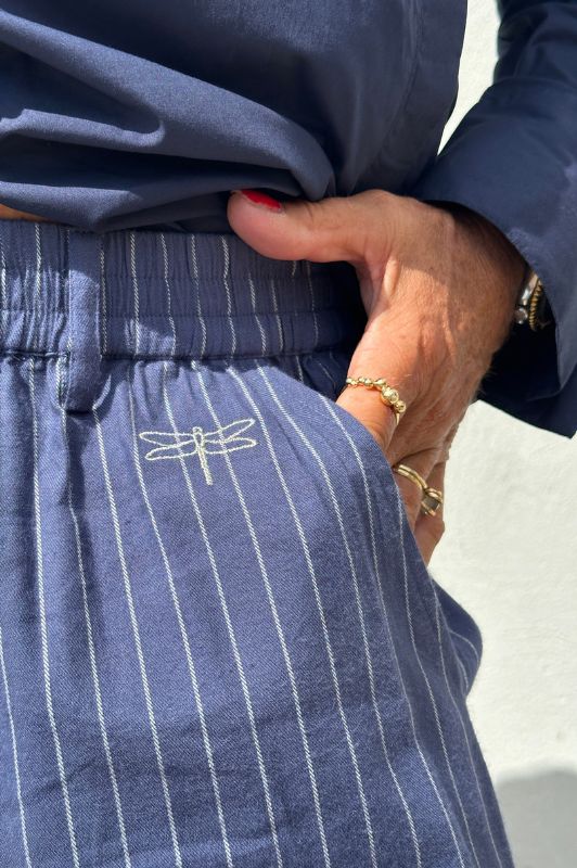 Gaspar Tropea balloon pant  | Pinstripe blå buks