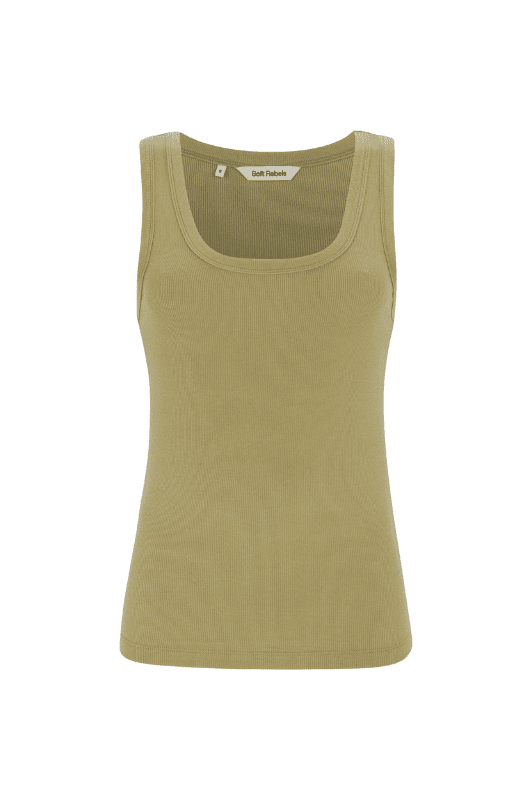 Soft Rebels Fenja Tank Top | Tank top i det blødeste modal | Oliven grøn