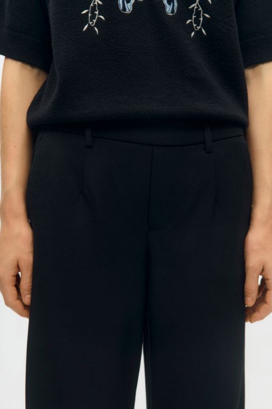 Object Lisa wide pant | Sort pæn buks