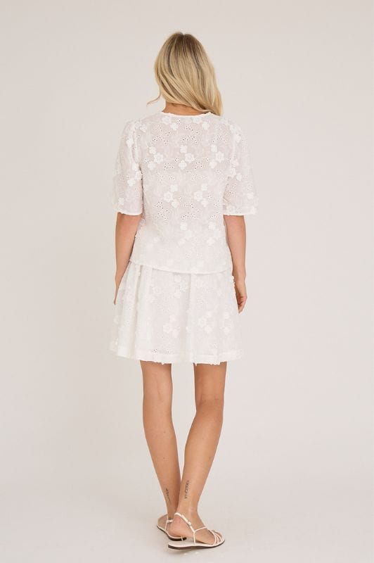 A-View Rosamarie cardigan I Hvid broderie anglaise I Dresslab