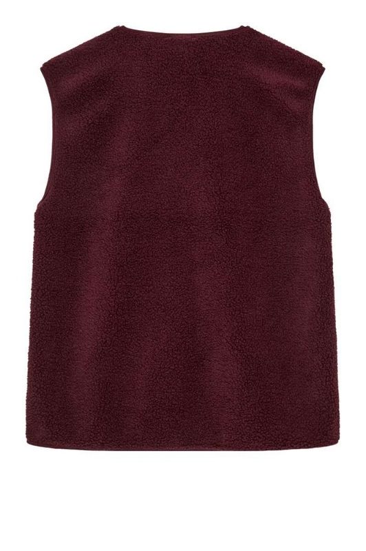 Freequent Teddy waistcoat | Bordeaux vest