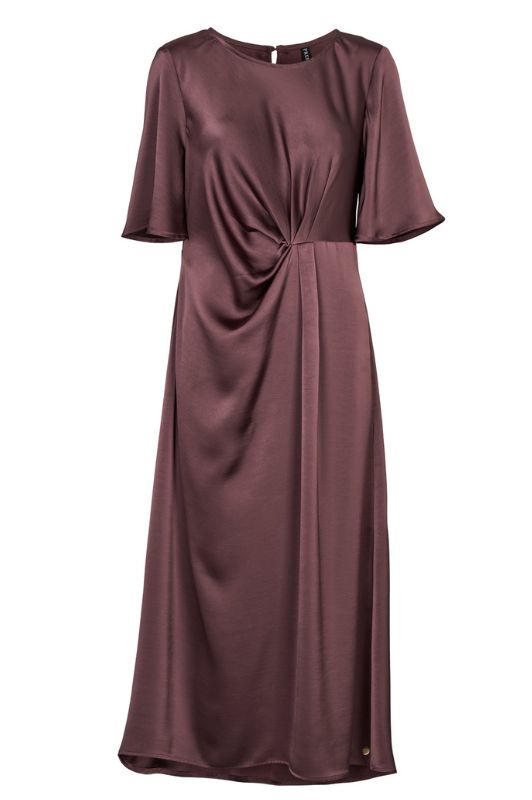 Prepair Nora dress | Blommefarvet festkjole i satin I Dresslab