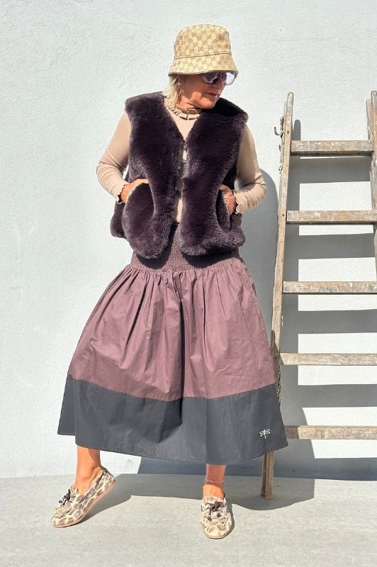 Gaspar Duffy exclusive vest I Cool teddy vest i chokoladebrun