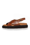 Copenhagen Shoes Summertime I Cognac cross-over sandal I Dresslab