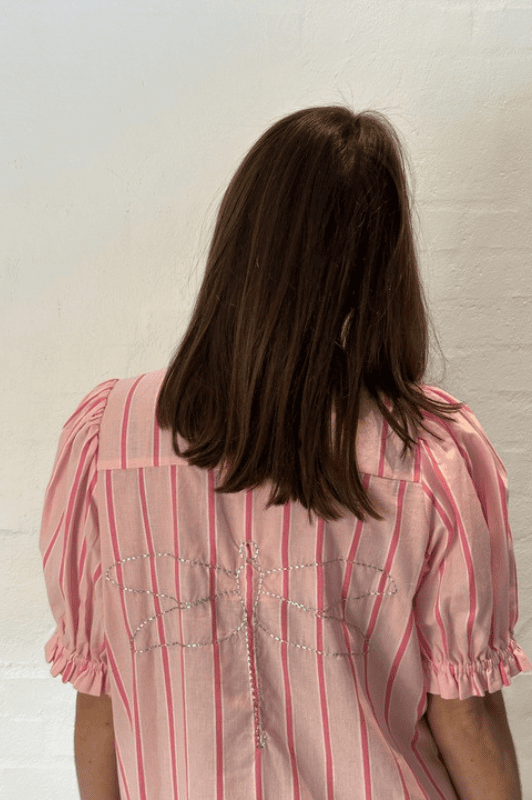 Gaspar Tunø dress | Rosa strib I Dresslab