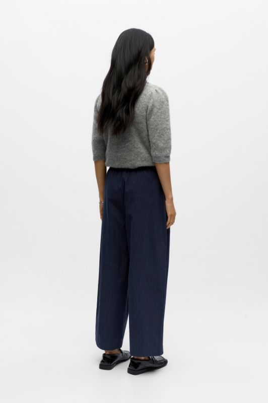 Object Berta barrel pant | Mørkeblå barrel bukser