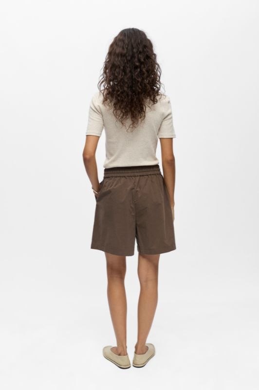 Object Berta chokoladebrun poplin shorts I Dresslab