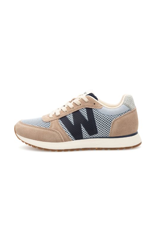 Woden Ronja Icon | Sneakers i mesh sand / lyseblå