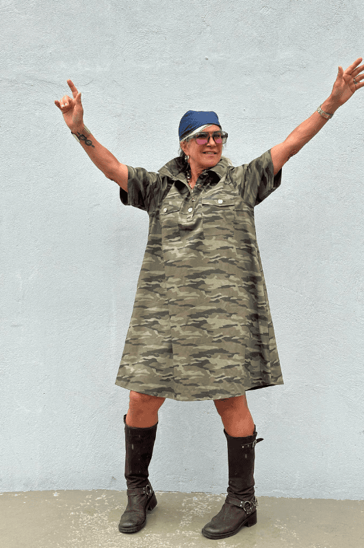 PRE ORDER Gaspar Nice camo dress | Cool camouflage kjole
