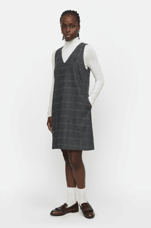Soft Rebels Annie dress  | Grå spencer kjole i 20% uld