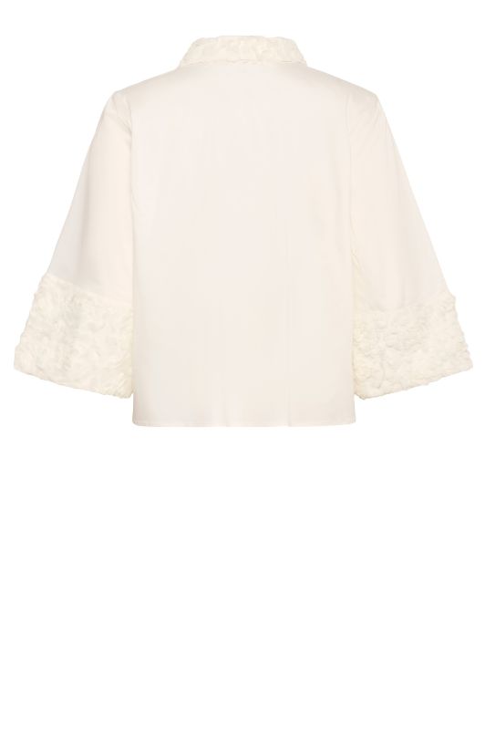 Karen by Simonsen Cleo Shirt | Skjorte i hvid med tyl krave I Dresslab