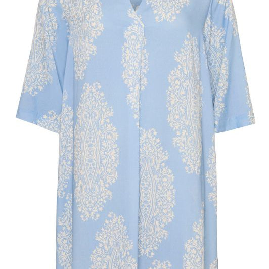 Ofelia Oda tunika I Lyseblå paisley print