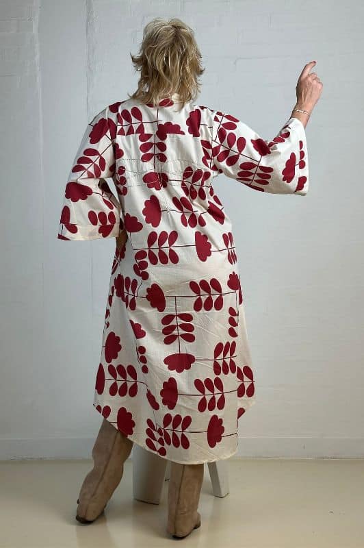 Gaspar Mumbai poplin dress | Cool kjole i rødt grafisk print