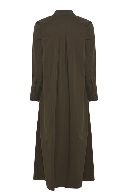 La Rouge Kamilla poplin kjole i army I Dresslab