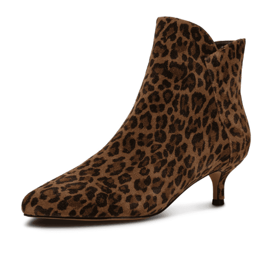 Shoe the Bear Saga Zip | Ruskindsstøvle | Leopard print med lille hæl
