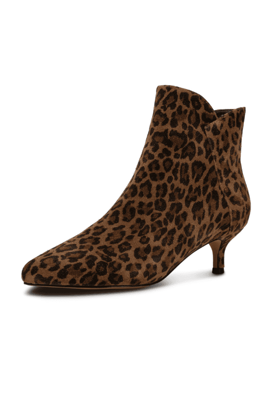 Shoe the Bear Saga Zip | Ruskindsstøvle | Leopard print med lille hæl