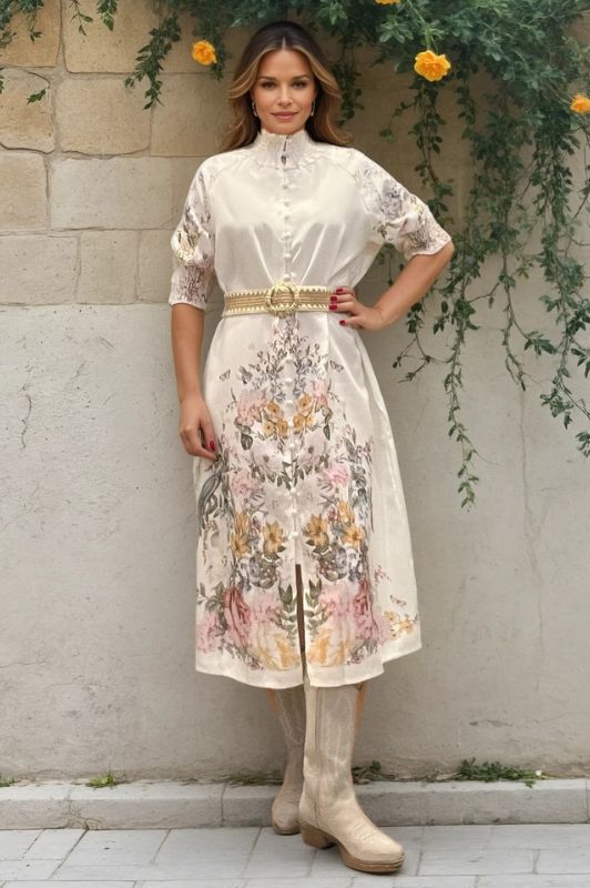 Marc Lauge Eva Garden Dress Rose