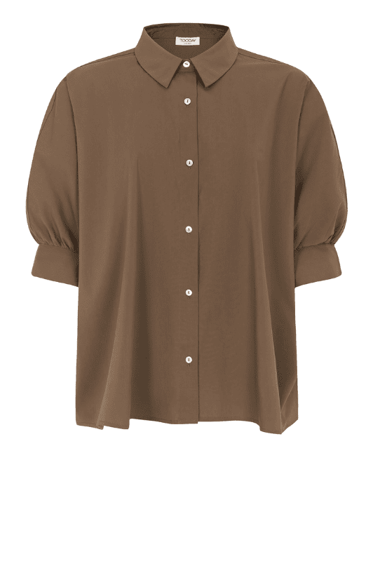 Tooday Cia shirt I Oversize skjorte i brun I Dresslab