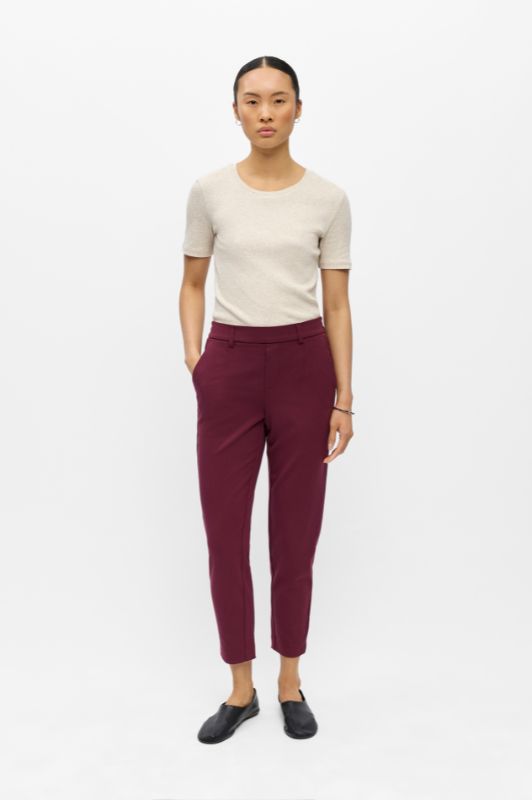 Object Lisa slim pant | Bordeaux pæn buks I Dresslab